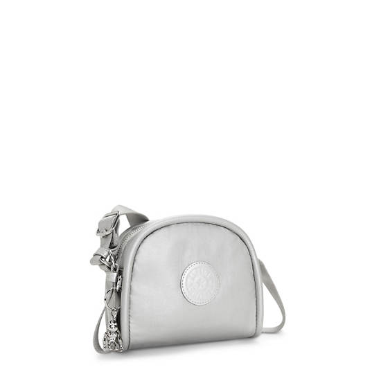 Torba Crossbody Kipling Jesper Metallic Srebrne | PL 2032ZU